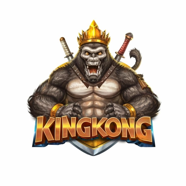 Design del logo del gioco king kong