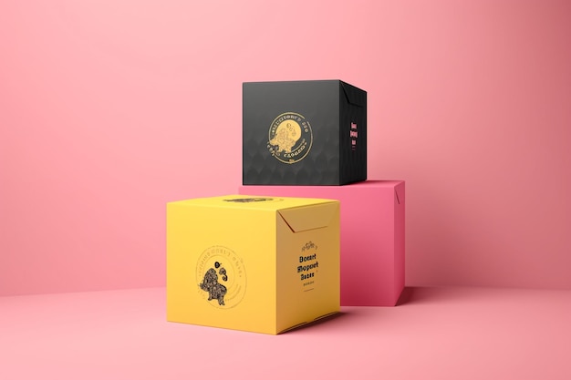 Design del mockup dell'imballaggio della scatola