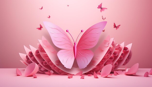 Design del poster del mese di consapevolezza del cancro al seno