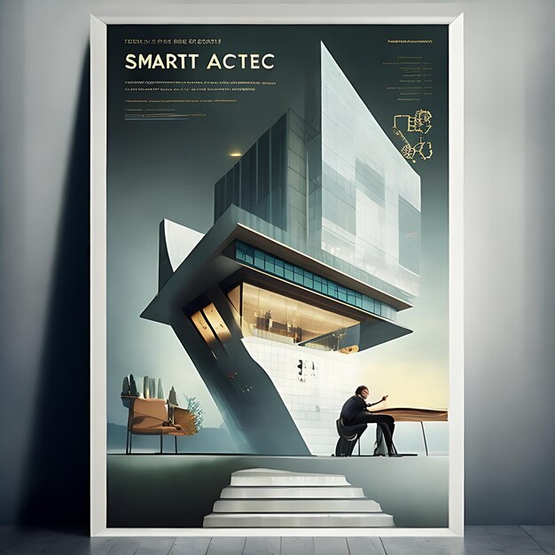 Design del poster dell'architetto intelligente