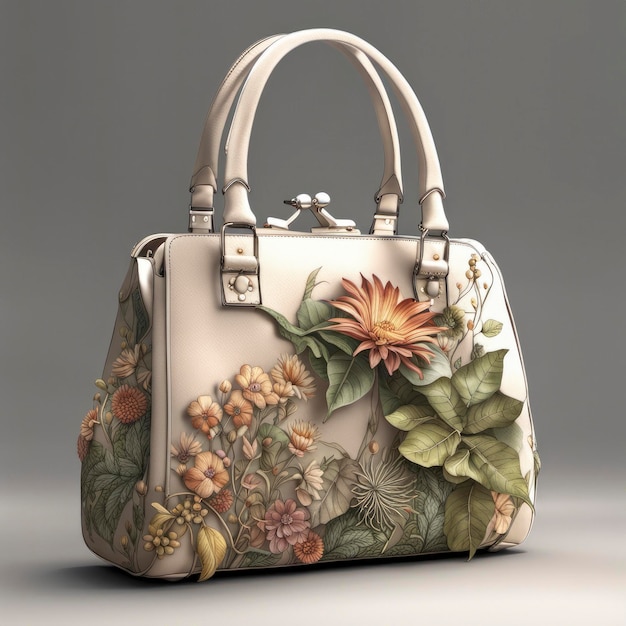 Design della borsa femminile di ispirazione botanica