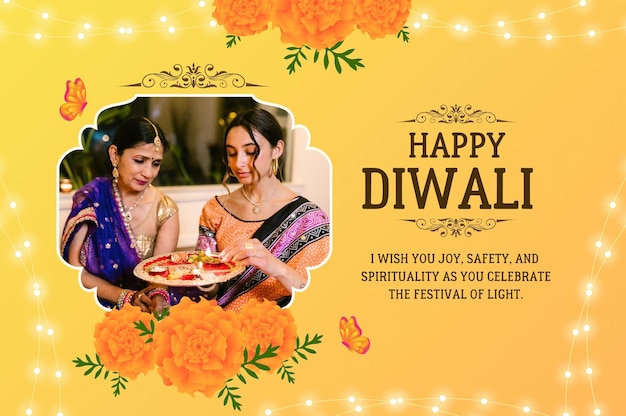 Design della carta del festival di Diwali