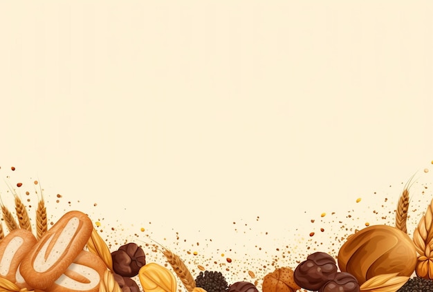 Design di banner con sfondo di pane integrale