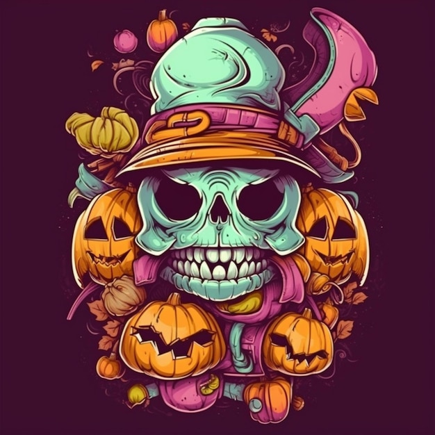 design di halloween spaventoso e fantastico