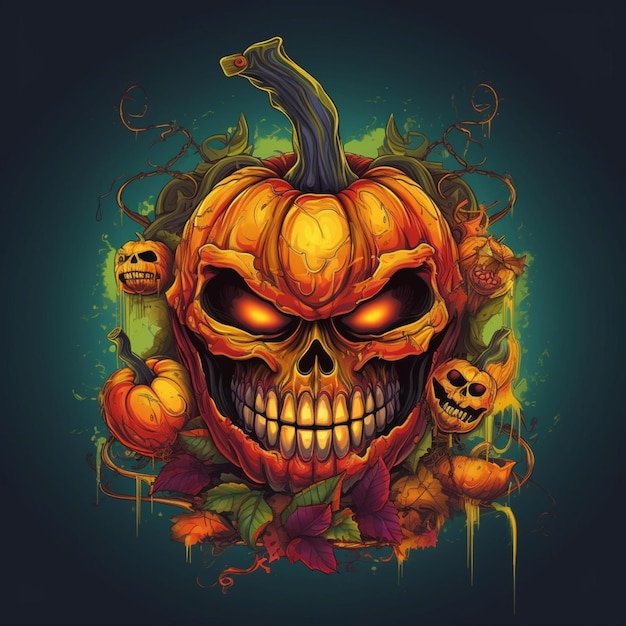 design di halloween spaventoso e fantastico