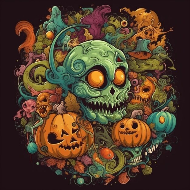 design di halloween spaventoso e fantastico