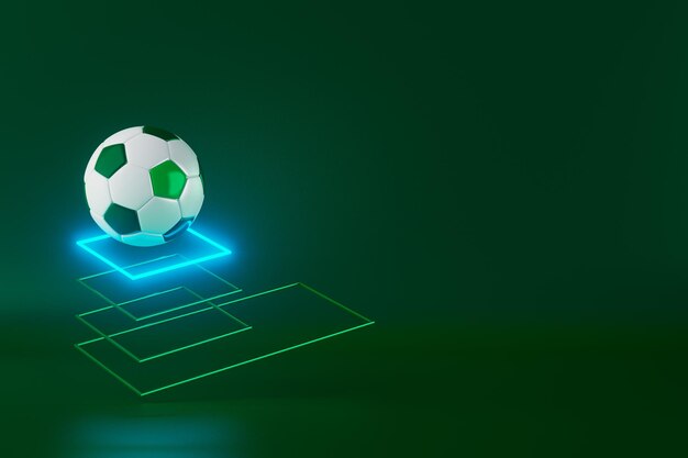 Design di oggetti di calcio 3d realistico