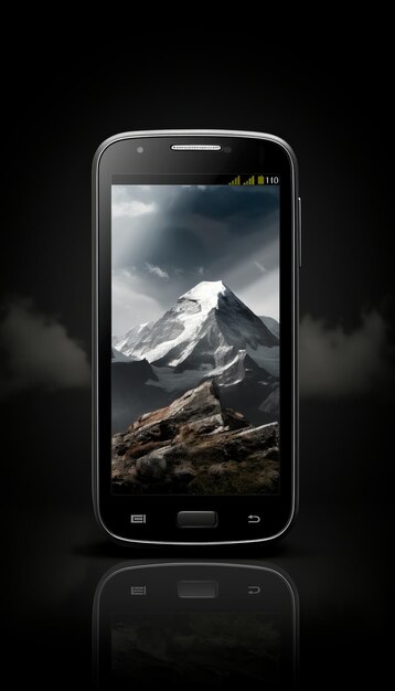 Design di sfondo per smartphone in bianco e nero ad alto contrasto per un'interfaccia visivamente sorprendente