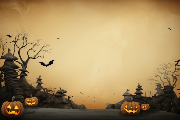 Design elegante dello sfondo di Halloween nel concetto di arte della carta