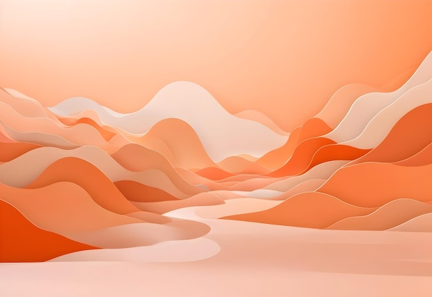 Design estetico di banner con sfondo astratto arancione con testo in spazio di copia
