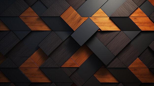 Design geometrico in legno carta da parati mobile di Tim Lahan temi scuri colori dettagli nitidi uhd