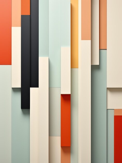 Design grafico minimalista in colori pastelli Immagine 3D generata dall'IA