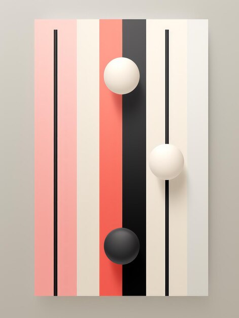 Design grafico minimalista in colori pastelli Immagine 3D generata dall'IA