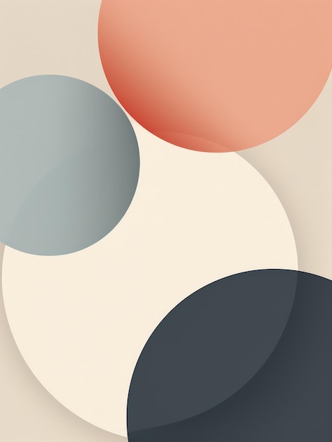 Design grafico minimalista in colori pastelli Immagine 3D generata dall'IA