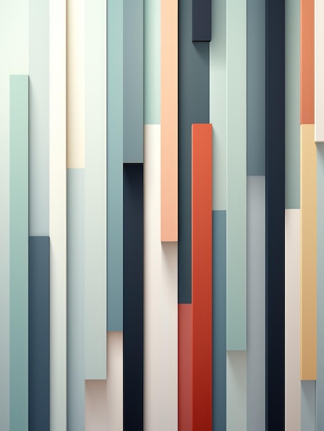 Design grafico minimalista in colori pastello Immagine 3D generata dall'intelligenza artificiale