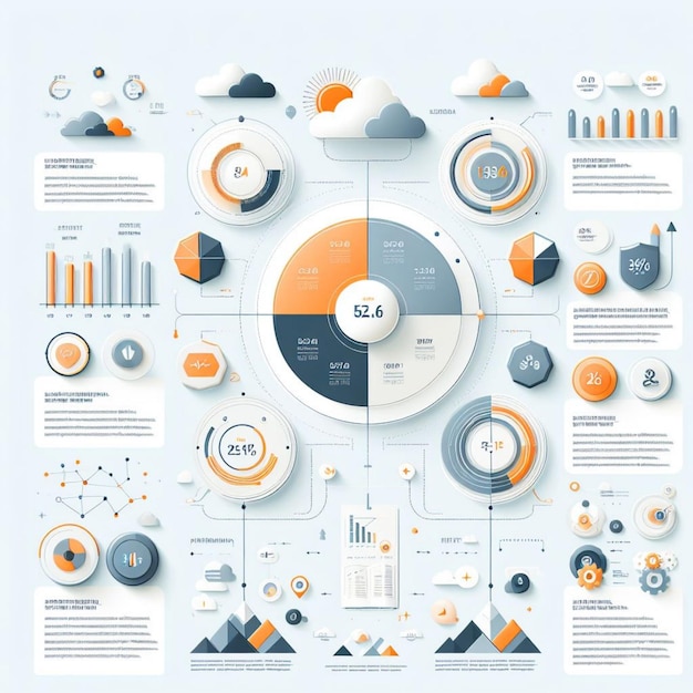 Design infografico minimalista e semplice