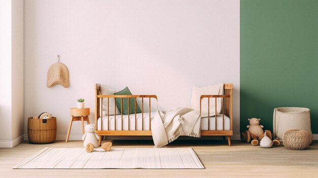 Design interno per bambini verde