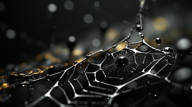 Design intricato della rete di ragno.