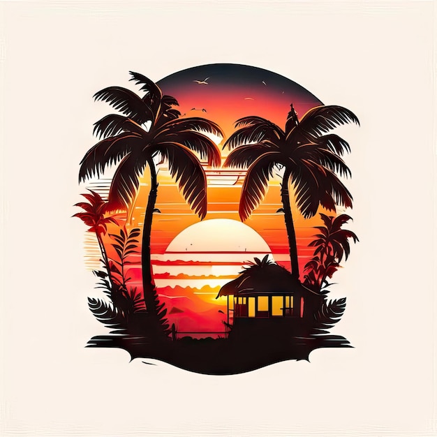 Design logo tropicale