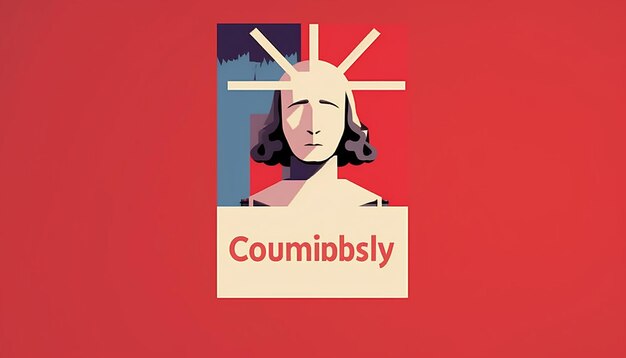 Design minimale del poster del Columbus Day