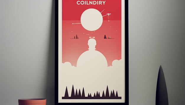 Design minimale del poster del Columbus Day