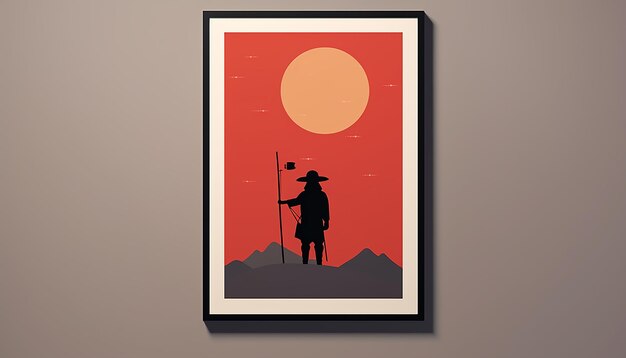 Design minimale del poster del Columbus Day