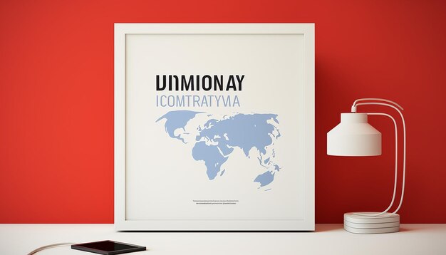 Design minimale del poster della Giornata internazionale di Internet