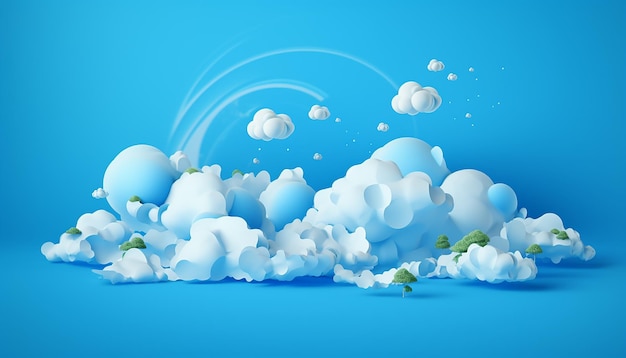 design minimale del poster della giornata mondiale dell'ozono in 3D