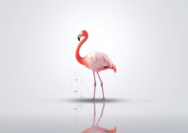 Design minimalista Selezione di Flamingo rosa realistico