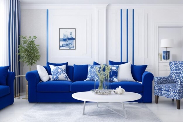 Design moderno del soggiorno con un comodo divano e una decorazione elegante
