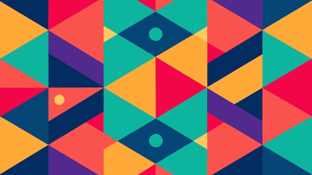 Design piatto arte digitale colorata con colori vivaci forme geometriche e modelli astratti