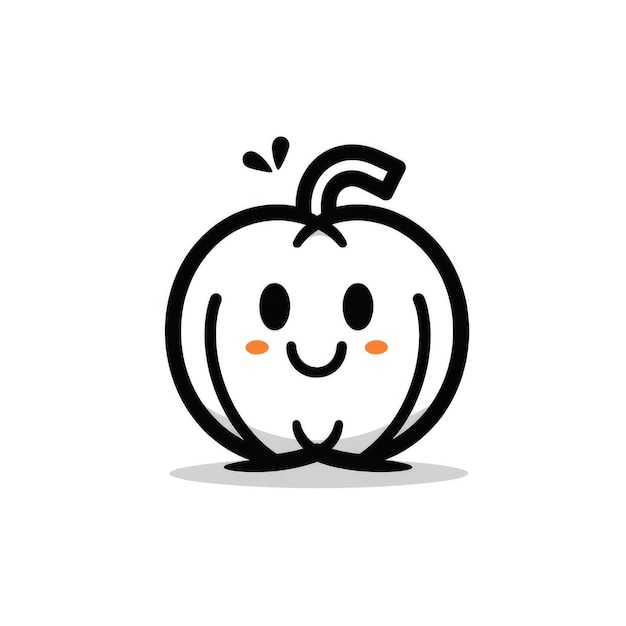 Design piatto minimalista e carino adesivo cartoon halloween isolato su sfondo bianco