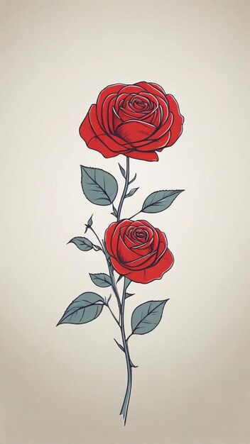 Design semplice e minimale di Red Rose