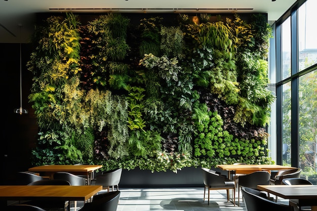 Design sostenibile degli interni delle pareti del giardino verticale