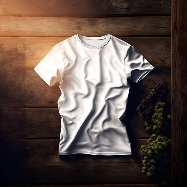 Design t shirt modello stampa presentazione mock up Illustrazione AI generativa
