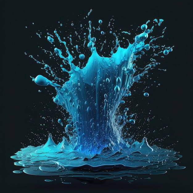 Design water splash vfx game ai generato