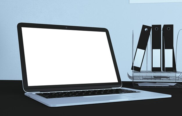 Desktop creativo con portatile