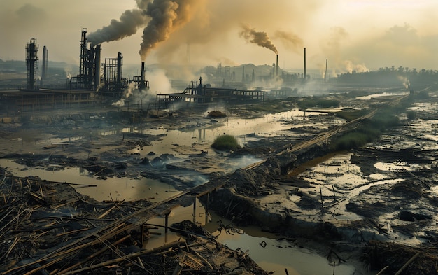 Desolazione tossica vicino alla fabbrica