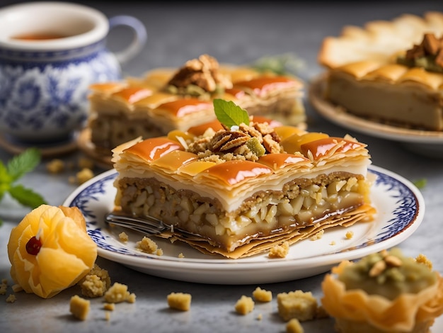 Dessert baklava turco