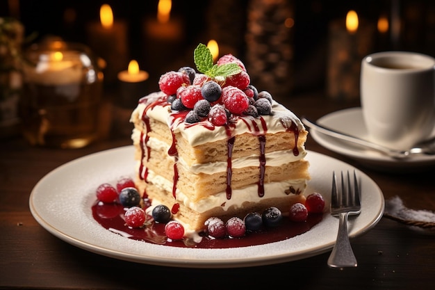 dessert con crema e torta