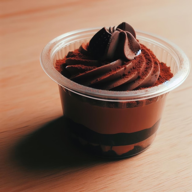 dessert con mousse al cioccolato