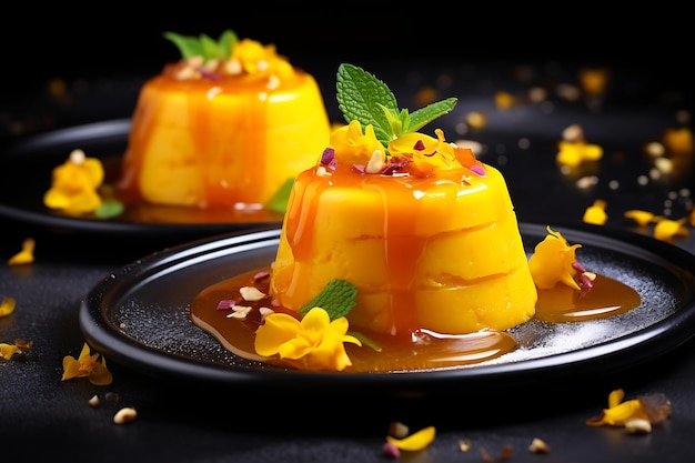 Dessert di mango e zafferano