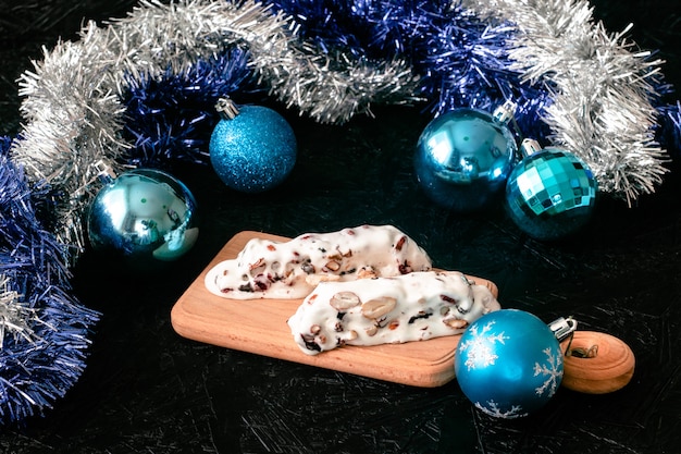 Dessert di torrone dolce di Natale tradizionale spagnolo