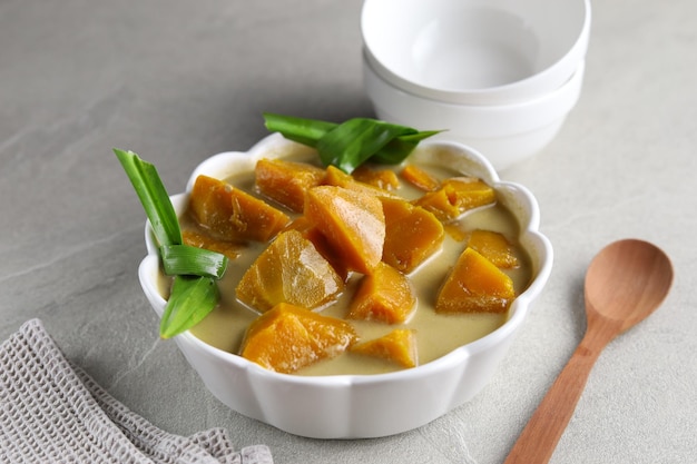 Dessert indonesiano Kolak labu zucca