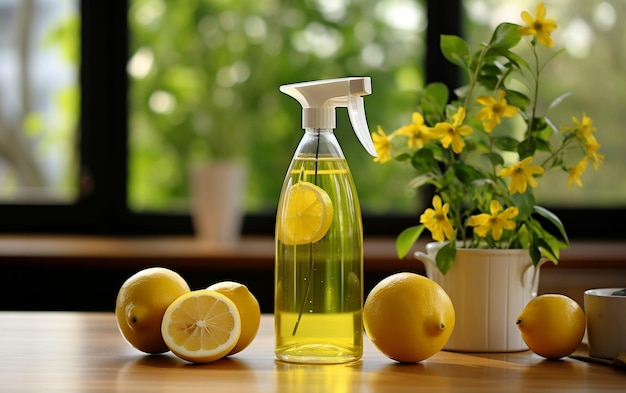 Detergente spray al limone fatto in casa Generative AI