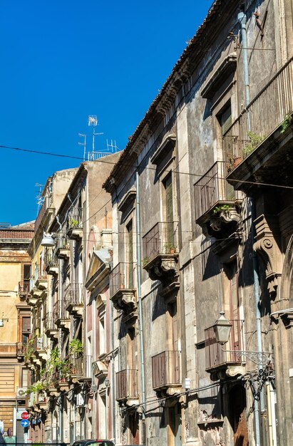 Dettagli architettonici di Catania, una città in Sicilia, Italia