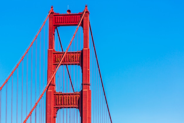 Dettagli del Golden Gate Bridge a San Francisco California