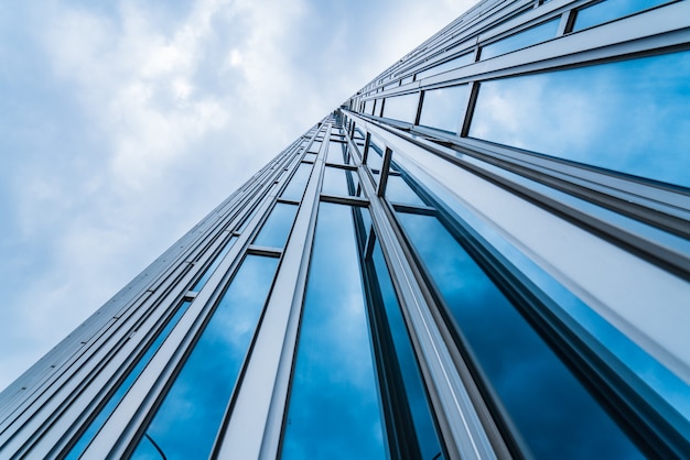 Dettagli dell'architettura Edificio moderno Facciata in vetro Sfondo aziendale
