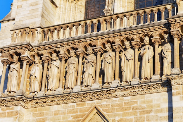 Dettagli della cattedrale di Notre Dame de Paris.Francia.