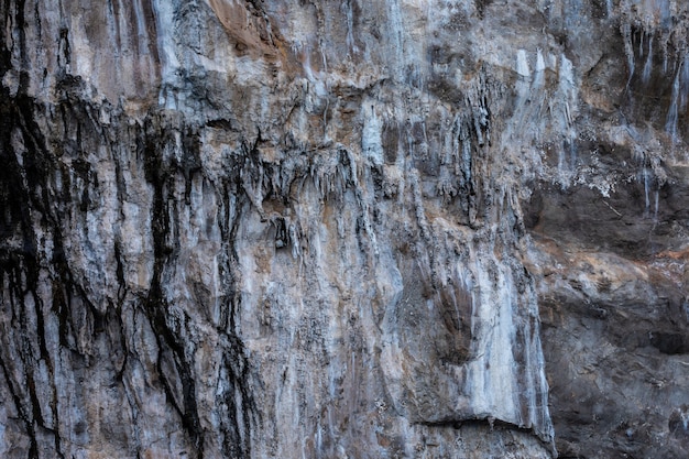 Dettagli di struttura della scogliera della roccia sull&#39;isola della Tailandia di kra del mare